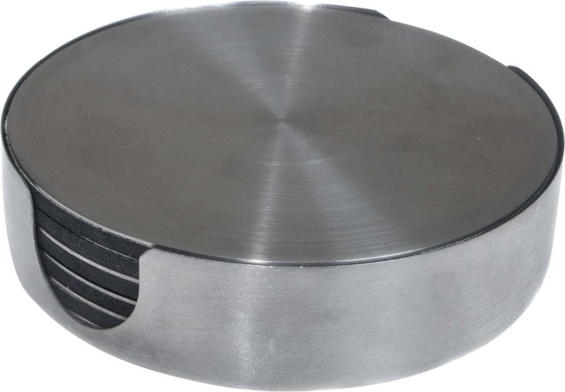 Thirstystone 6-Pack Stainless Steel Coasters in Stainless Steel Holder Attractive Heavy Duty Coasters That Easily Wipe Clean - Image 1